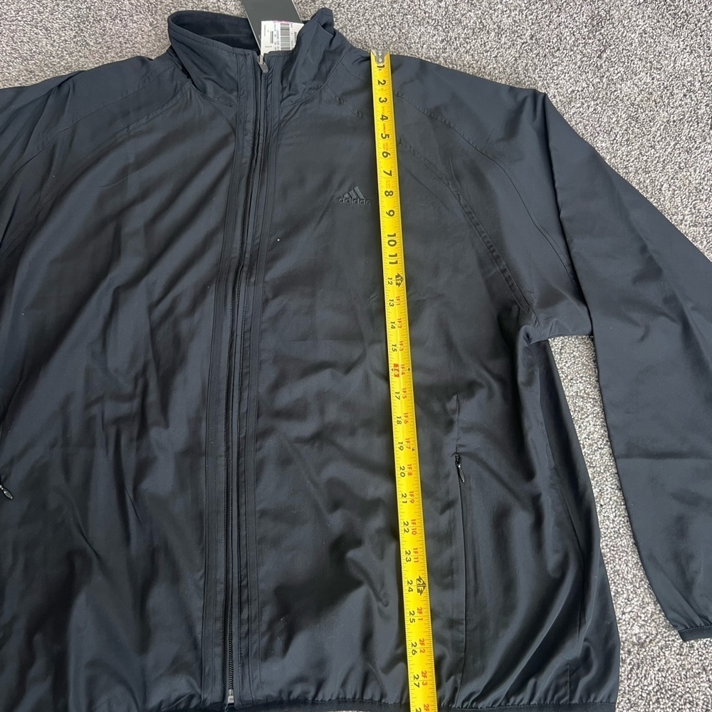 NWT! Adidas Vintage Men’s Black Climaproof Wind Training Zipup Jacket Size Large - Picture 2 of 9